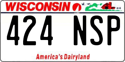WI license plate 424NSP