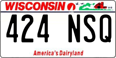 WI license plate 424NSQ