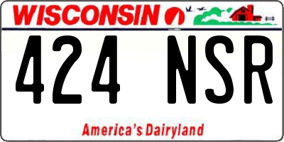 WI license plate 424NSR