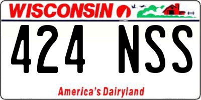 WI license plate 424NSS