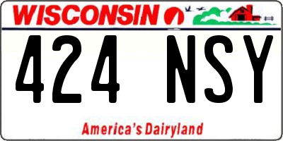 WI license plate 424NSY