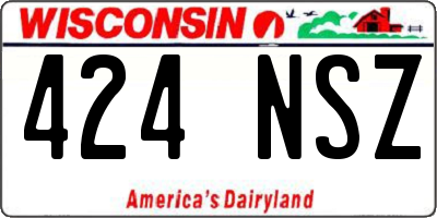 WI license plate 424NSZ