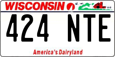 WI license plate 424NTE