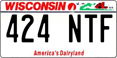 WI license plate 424NTF