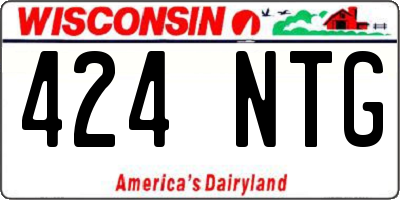 WI license plate 424NTG