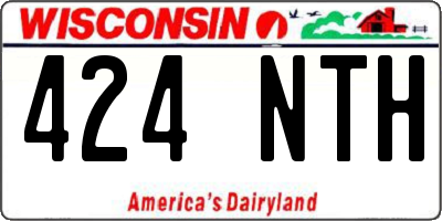 WI license plate 424NTH