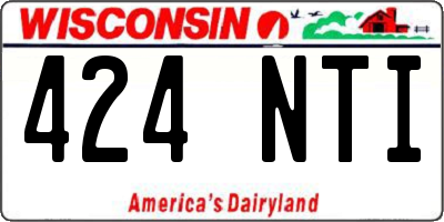 WI license plate 424NTI