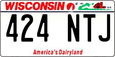 WI license plate 424NTJ
