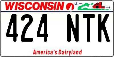 WI license plate 424NTK