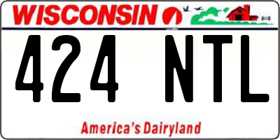 WI license plate 424NTL