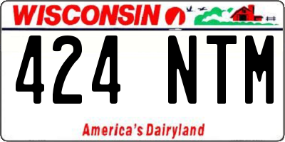 WI license plate 424NTM
