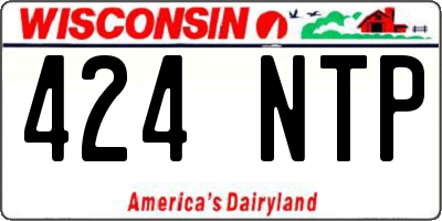 WI license plate 424NTP