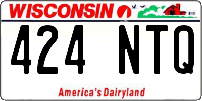 WI license plate 424NTQ