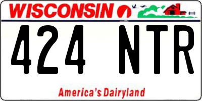 WI license plate 424NTR