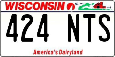 WI license plate 424NTS