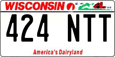 WI license plate 424NTT