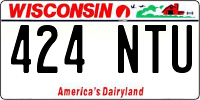 WI license plate 424NTU