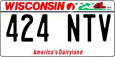 WI license plate 424NTV