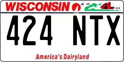 WI license plate 424NTX