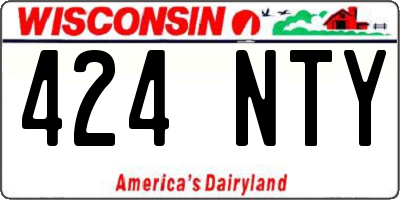 WI license plate 424NTY