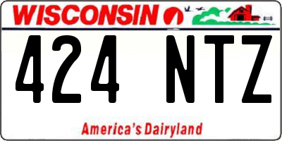 WI license plate 424NTZ