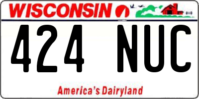 WI license plate 424NUC
