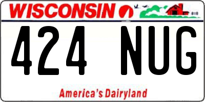 WI license plate 424NUG