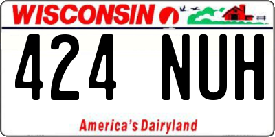 WI license plate 424NUH