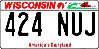 WI license plate 424NUJ