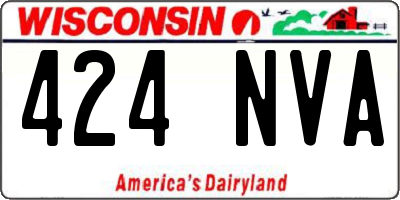 WI license plate 424NVA