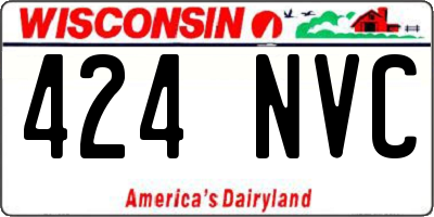 WI license plate 424NVC