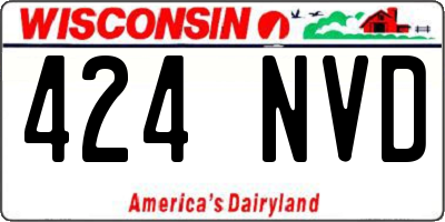 WI license plate 424NVD