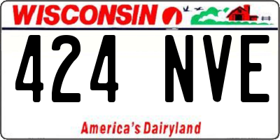 WI license plate 424NVE