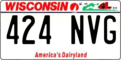 WI license plate 424NVG