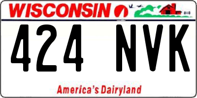 WI license plate 424NVK