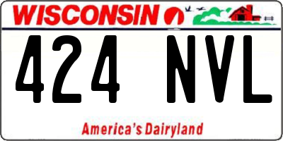 WI license plate 424NVL