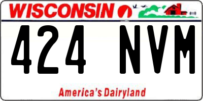 WI license plate 424NVM