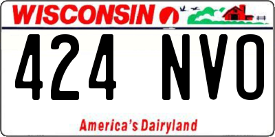 WI license plate 424NVO