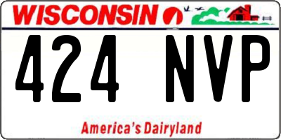 WI license plate 424NVP