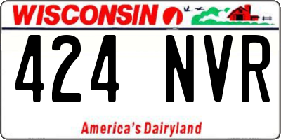 WI license plate 424NVR