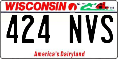 WI license plate 424NVS