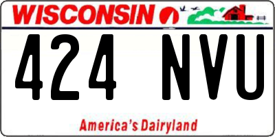 WI license plate 424NVU