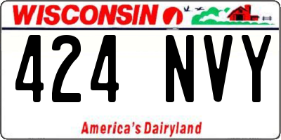 WI license plate 424NVY