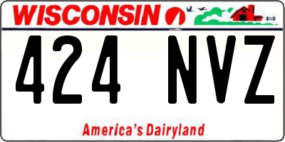 WI license plate 424NVZ