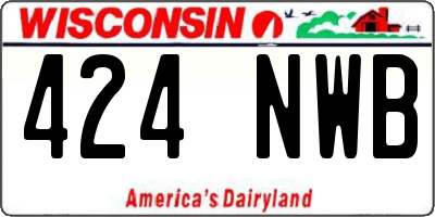 WI license plate 424NWB