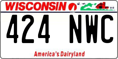 WI license plate 424NWC