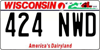 WI license plate 424NWD