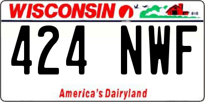 WI license plate 424NWF