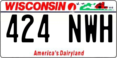 WI license plate 424NWH