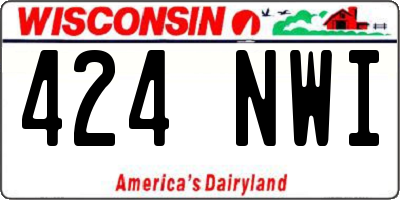 WI license plate 424NWI